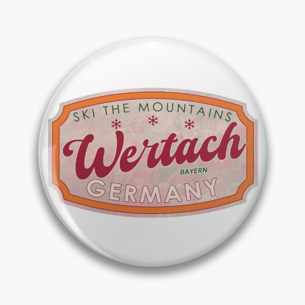 Item preview, Wertach, Germany, Bavaria, Ski, textured skiing badge designed and sold by Wanderful-roads.