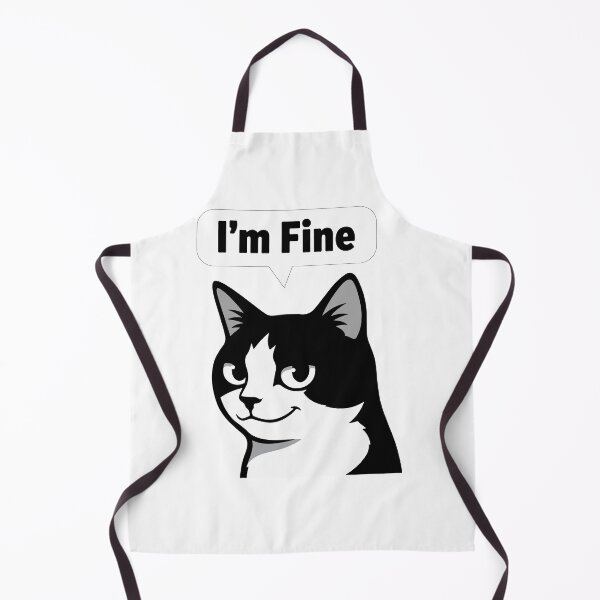 Item preview, I'm Fine Smug Cat Meme T Shirt Funny Sarcastic Mood Humor Cat Tee designed and sold by Design-Pro-21.