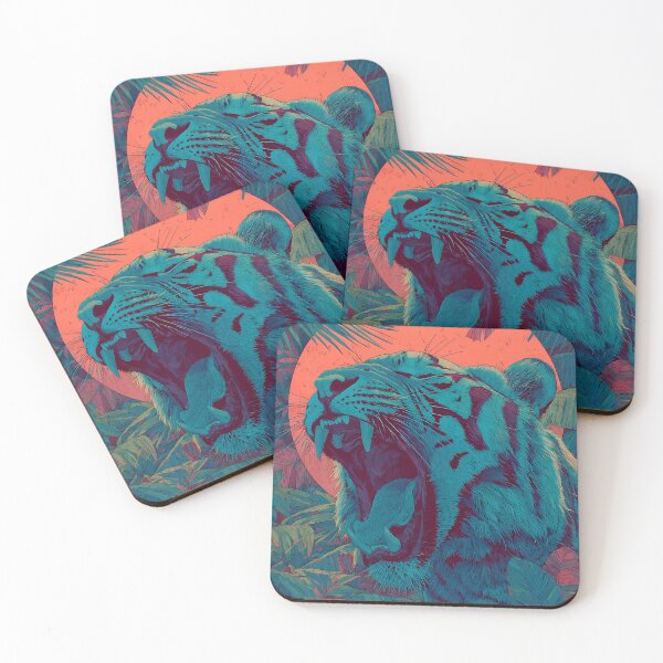 Item preview, Roaring Tiger in Tropical Jungle designed and sold by Pir8prints.
