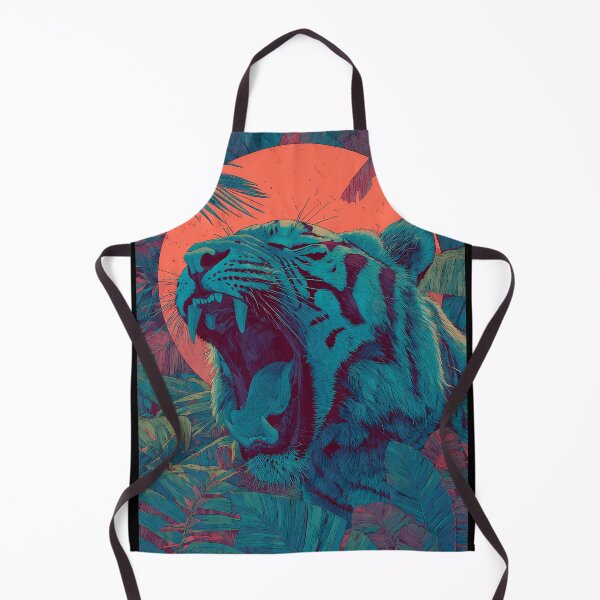 Item preview, Roaring Tiger in Tropical Jungle designed and sold by Pir8prints.