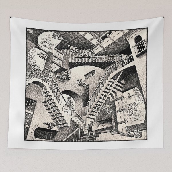 Item preview, Maurits Escher Relativity, Dutch Graphic Artist, Optical Illusion, Imp-Art designed and sold by Artistic Gift Print.