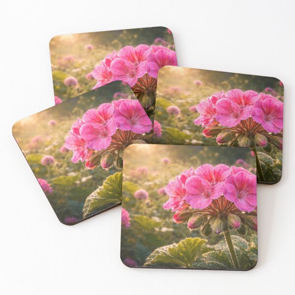 Item preview, Dewkissed Geranium Sunrise designed and sold by SpicyWind.