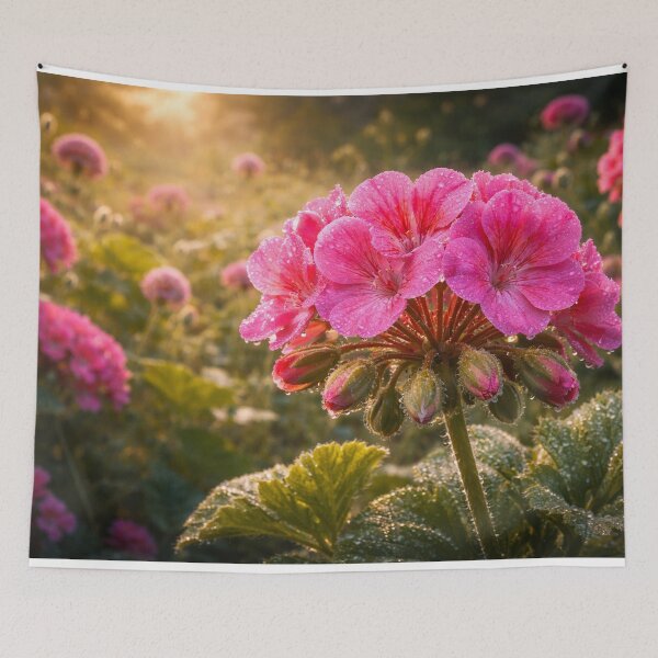 Item preview, Dewkissed Geranium Sunrise designed and sold by SpicyWind.