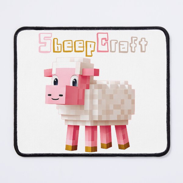 Item preview, SheepCraft Minecraft Sheep - Cute Blocky Lego Style Art Print designed and sold by DesignArtist.ia.
