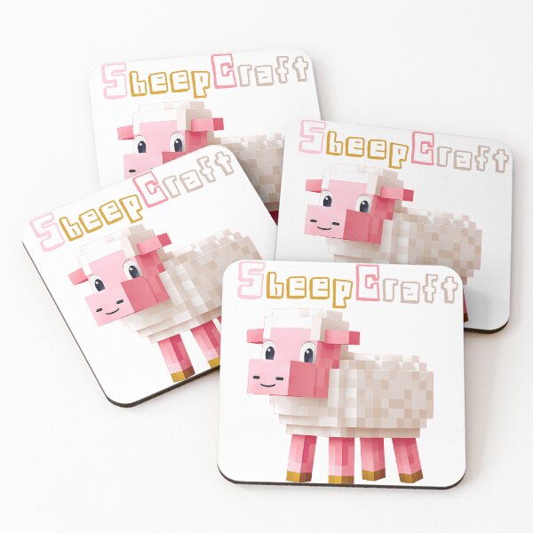 Item preview, SheepCraft Minecraft Sheep - Cute Blocky Lego Style Art Print designed and sold by DesignArtist.ia.