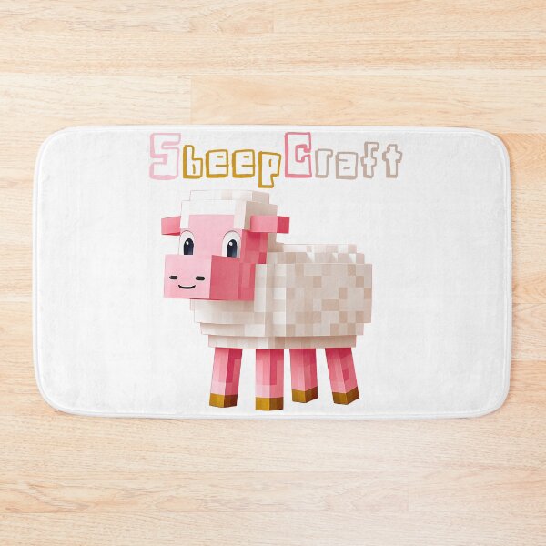 Item preview, SheepCraft Minecraft Sheep - Cute Blocky Lego Style Art Print designed and sold by DesignArtist.ia.