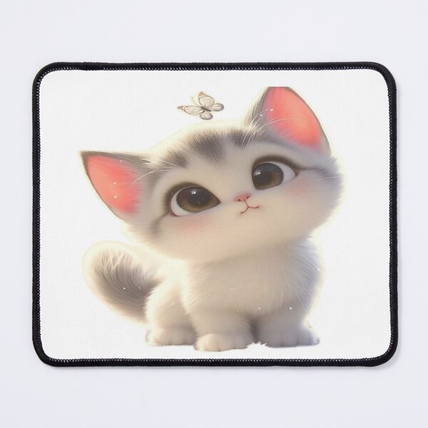 Item preview, Cute playful kitten with tiny butterfly design designed and sold by NivyasArtistry.