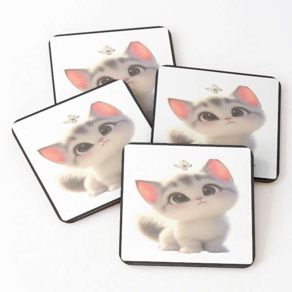 Item preview, Cute playful kitten with tiny butterfly design  designed and sold by NivyasArtistry.