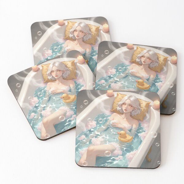 Item preview, Cute manga anime girl bathing designed and sold by stereonut.