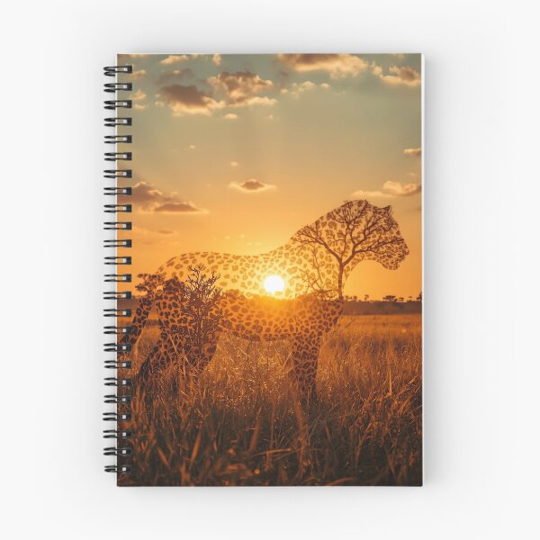 Aperçu de l'œuvre Léopard au coucher du soleil créée et vendue par Printerraworks.