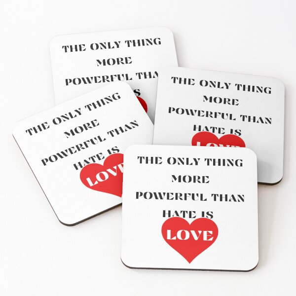 Item preview, The only thing more powerful than hate is love designed and sold by happyteeshirt.