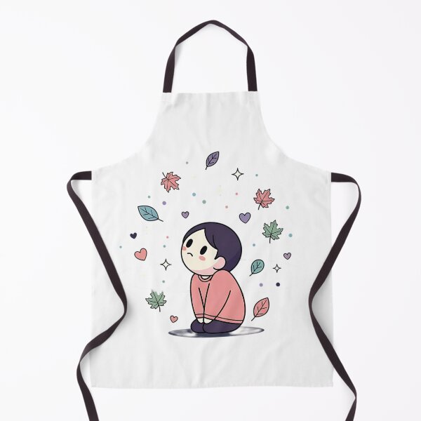 Item preview, Shy teenage surrounded by floating leaves designed and sold by iwzzuel.
