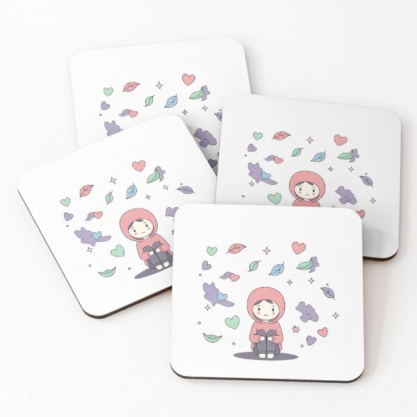 Item preview, Shy teenage surrounded by floating leaves designed and sold by iwzzuel.