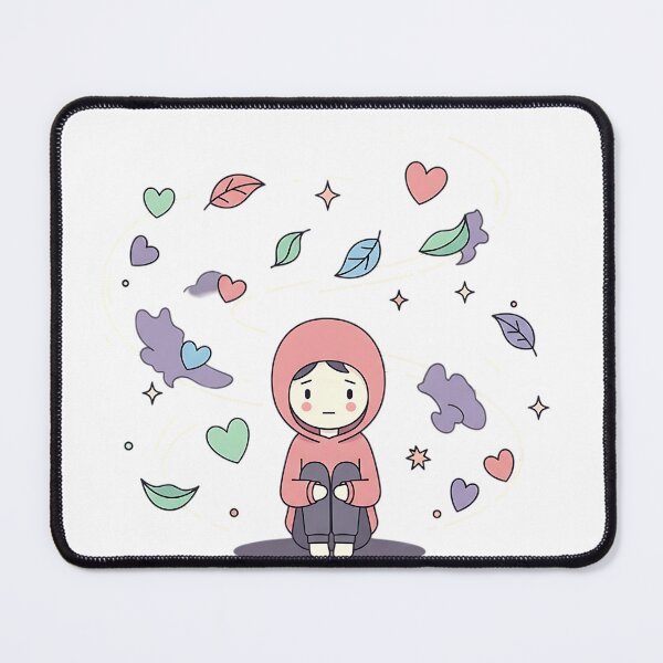 Item preview, Shy teenage surrounded by floating leaves designed and sold by iwzzuel.