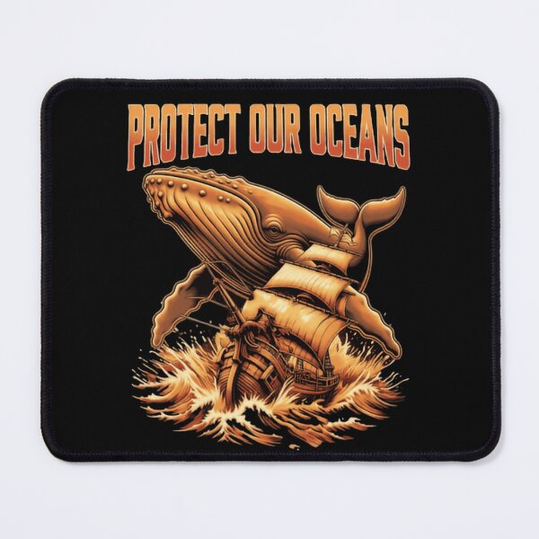 Item preview, Protect Our Oceans Vintage Engraved Sea Creature Whale designed and sold by SkeletonsDanger.