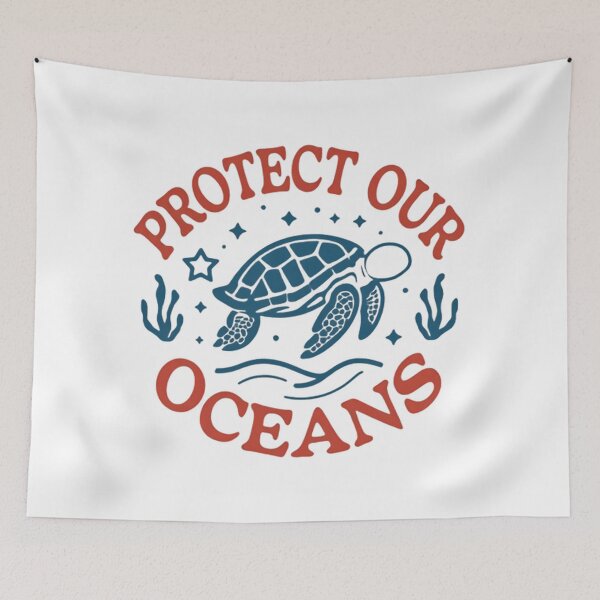 Item preview, Protect Our Oceans Sea Turtle Whale Sharks designed and sold by SkeletonsDanger.