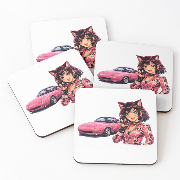 Item preview, Catgirl Anime Circuit Collection Miata MX-5 (No Logo) designed and sold by GothCatHedral.