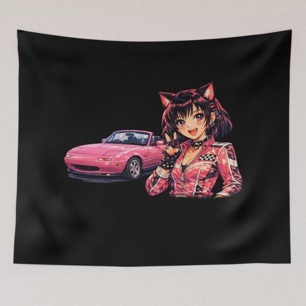 Item preview, Catgirl Anime Circuit Collection Miata MX-5 (No Logo) designed and sold by GothCatHedral.