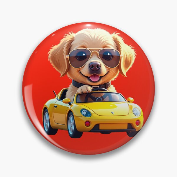 Item preview, Funny Dog Riding Yellow Sports Car | Cute Product Collection designed and sold by Bittor18.