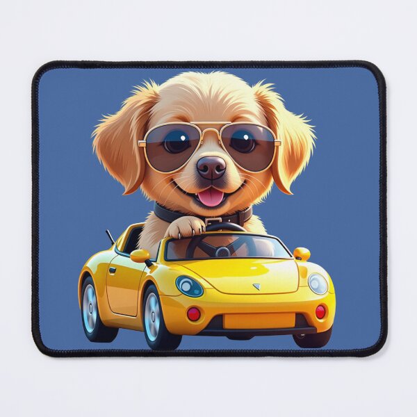 Item preview, Funny Dog Riding Yellow Sports Car | Cute Product Collection designed and sold by Bittor18.