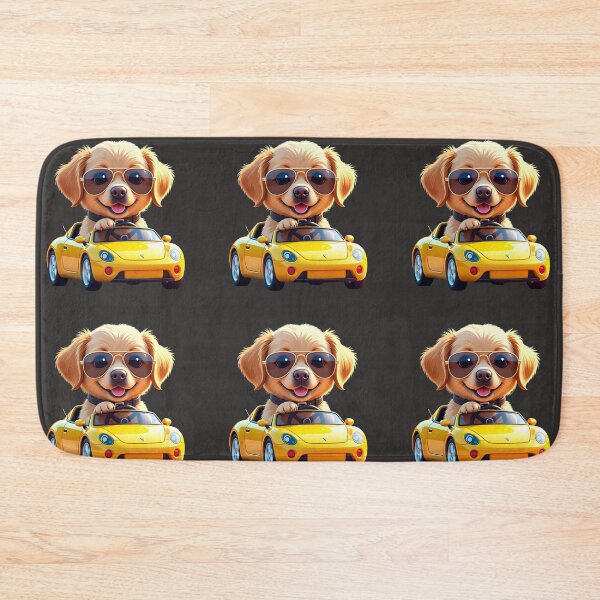 Item preview, Funny Dog Riding Yellow Sports Car | Cute Product Collection designed and sold by Bittor18.
