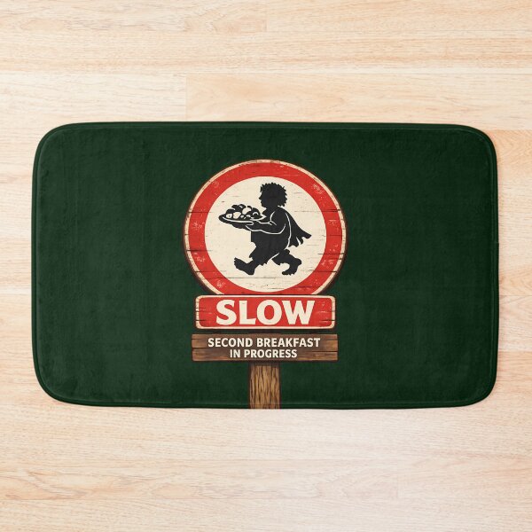 Item preview, Slow Second Breakfast In Progress Shire Road Sign designed and sold by agearb.