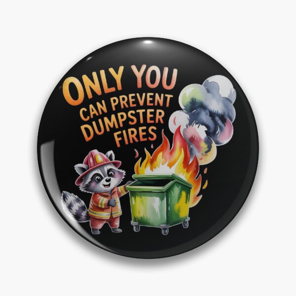 Item preview, Only You Can Prevent Dumpster Fires - Funny Raccoon Meme designed and sold by FurrFunPrints.