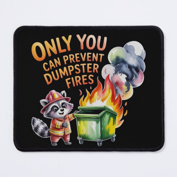 Item preview, Only You Can Prevent Dumpster Fires - Funny Raccoon Meme designed and sold by FurrFunPrints.