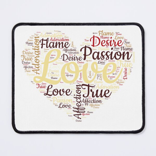 Item preview, Love Heart Word Art - Passion & Desire Typography designed and sold by dkza.