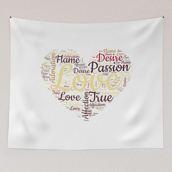 Item preview, Love Heart Word Art - Passion & Desire Typography designed and sold by dkza.