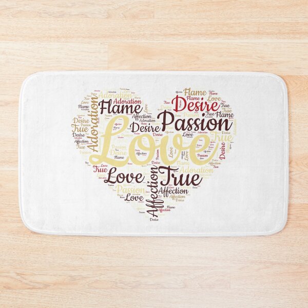 Item preview, Love Heart Word Art - Passion & Desire Typography designed and sold by dkza.