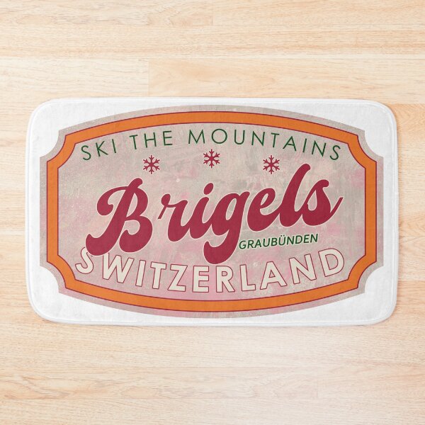 Item preview, Brigels, Switzerland, Graubünden, Ski, textured skiing badge designed and sold by Wanderful-roads.