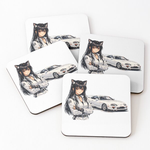 Item preview, Catgirl Anime Circuit Collection Toyota Supra (No Logo) designed and sold by GothCatHedral.