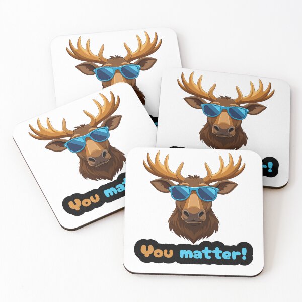 Item preview, You Matter Deer with Sunglasses – Cute Animal Positivity Quote Design designed and sold by FilzArt.