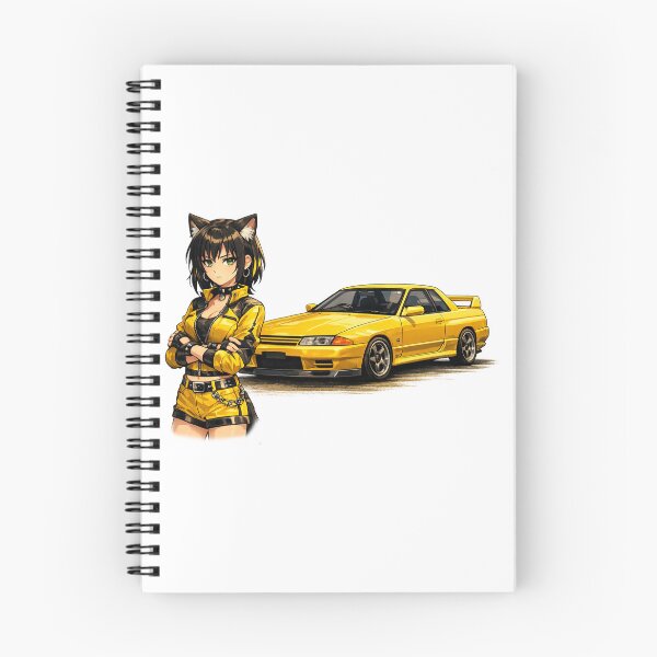 Item preview, Catgirl Anime Circuit Collection Nissan Skyline R32 (No Logo) designed and sold by GothCatHedral.