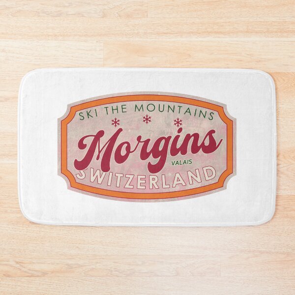 Item preview, Morgins, Switzerland, Valais, Ski, textured skiing badge designed and sold by Wanderful-roads.