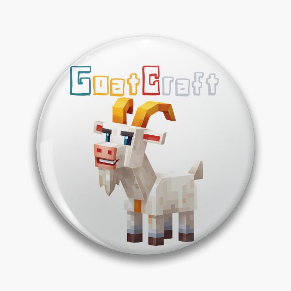 Item preview, GoatCraft Minecraft Goat - Cute Blocky Lego Style Art Print designed and sold by DesignArtist.ia.