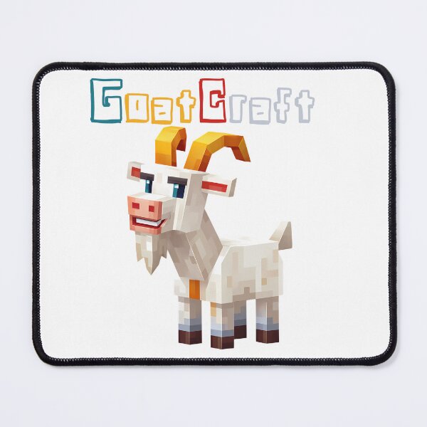 Item preview, GoatCraft Minecraft Goat - Cute Blocky Lego Style Art Print designed and sold by DesignArtist.ia.
