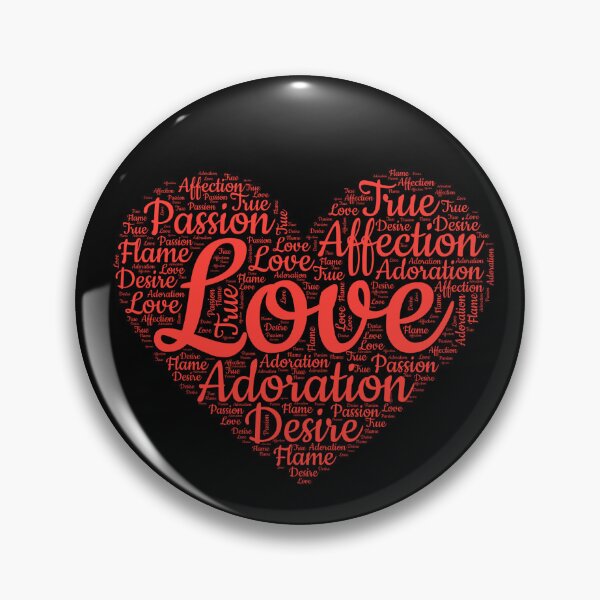 Item preview, Love Heart Word Art - Passion & Desire Typography designed and sold by dkza.