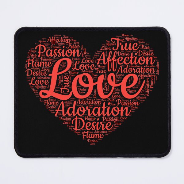 Item preview, Love Heart Word Art - Passion & Desire Typography designed and sold by dkza.