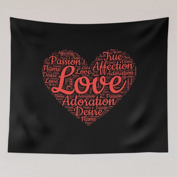 Item preview, Love Heart Word Art - Passion & Desire Typography designed and sold by dkza.
