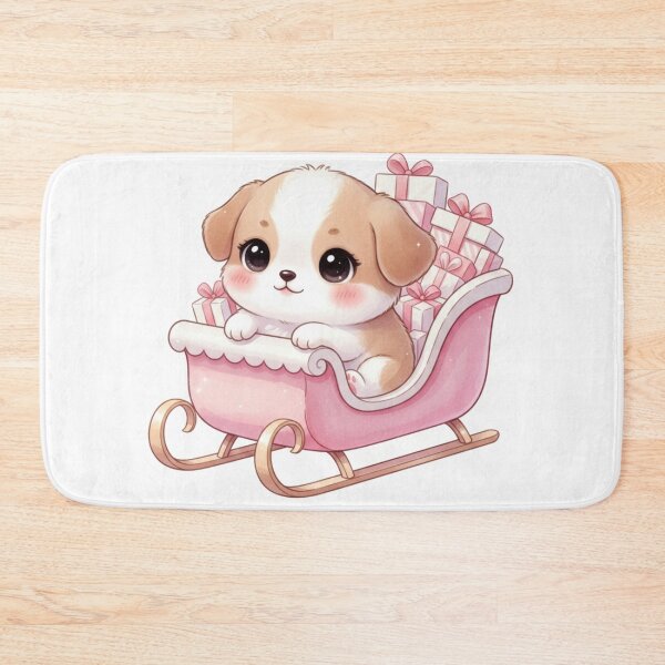 Item preview, Cute Dog on Sled – Kawaii Winter Illustration designed and sold by Infinite Art.