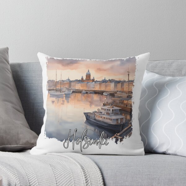 Artikelvorschau, Helsinki Finnland, Helsinki-Aquarell entworfen und verkauft von Dressyourflag.