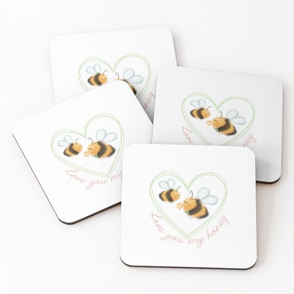 Item preview, Love You My Honey Cute Bee Pun – Sweet Watercolor Bumblebee Valentine's Day Design designed and sold by Tamer ⭐⭐⭐⭐⭐.