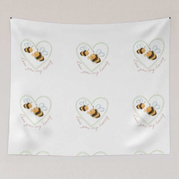 Item preview, Love You My Honey Cute Bee Pun – Sweet Watercolor Bumblebee Valentine's Day Design designed and sold by Tamer ⭐⭐⭐⭐⭐.