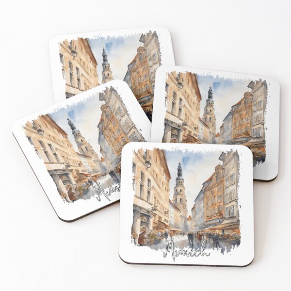 Item preview, Watercolor of Munich, Munich Germany designed and sold by Dressyourflag.