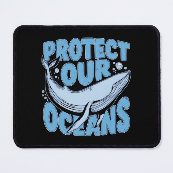 Item preview, Protect Our Oceans Soft Blue Whale Outline designed and sold by SkeletonsDanger.