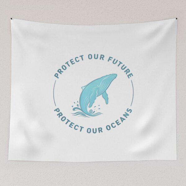 Item preview, Protect Our Future Protect Our Oceans Minimal Whale designed and sold by SkeletonsDanger.