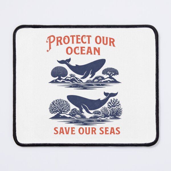Item preview, Protect Our Ocean Save Our Seas Whales Sharks designed and sold by SkeletonsDanger.