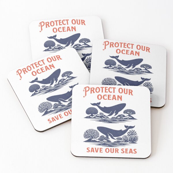 Item preview, Protect Our Ocean Save Our Seas Whales Sharks designed and sold by SkeletonsDanger.